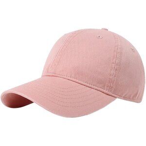 Women's Pink Fashion Baseball Cap Adjustable Strap Back Visor Sports Hat